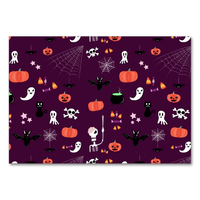 Halloween Tischnummer (Vorderseite)