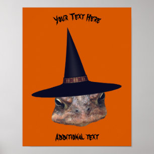 Halloween Toad Face Hexe Personalisiert Poster