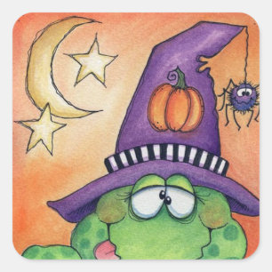 Halloween Toad Quadratischer Aufkleber