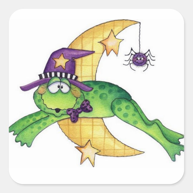 Halloween Toad Quadratischer Aufkleber (Vorderseite)