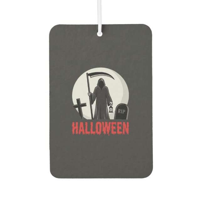 Halloween-Todesernte-Friedhofsdesign Autolufterfrischer (Vorderseite)