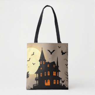 Halloween Tote Bag - Minimal "BOO" Spooky Design