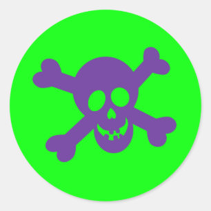 Halloween-Totenkopf-Aufkleber Runder Aufkleber