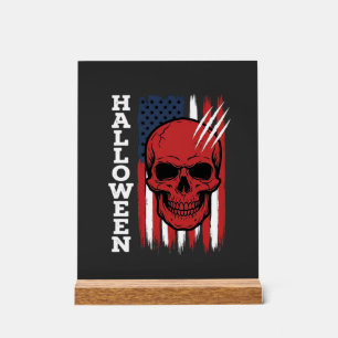 Halloween-Totenkopf-Flagge Vektor-Design_1 Acrylschild