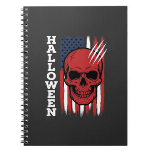Halloween-Totenkopf-Flagge Vektor-Design_1 Notizblock