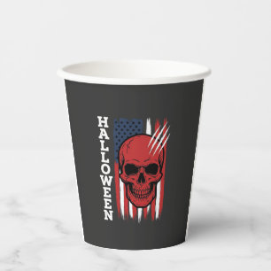 Halloween-Totenkopf-Flagge Vektor-Design_1 Pappbecher
