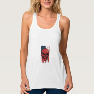 Halloween-Totenkopf-Flagge Vektor-Design_1 Tank Top