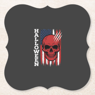 Halloween-Totenkopf-Flagge Vektor-Design_1 Untersetzer