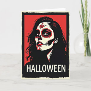 Halloween-Totenkopf-Gesichtskarte Karte