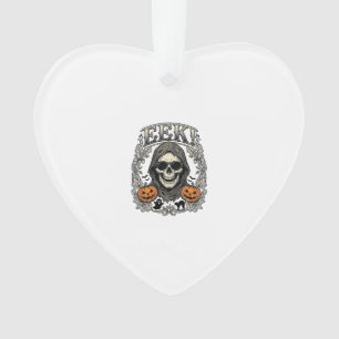 Halloween-Totenkopf-Grafik Vintage-Stich-Shirt Ar Ornament
