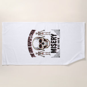Halloween-Totenkopf Gruselig Unheimlich Vintage Ge Strandtuch