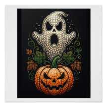 Halloween-Totenkopf-Kürbis-Gotische Wandkunst