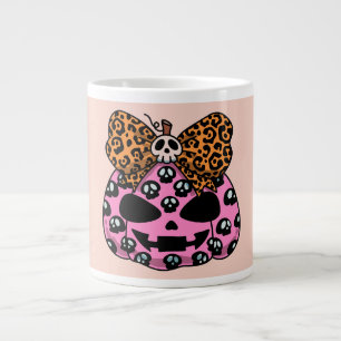 Halloween, Totenkopf-Muster, Gesicht Kürbis, Moder Jumbo-Tasse