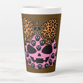 Halloween, Totenkopf-Muster, Gesicht Kürbis, Moder Milchtasse