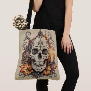 Halloween, Totenkopf-Muster, Kerzenlicht Calavera