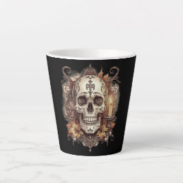 Halloween, Totenkopf-Muster, Kerzenlicht Calavera, Milchtasse