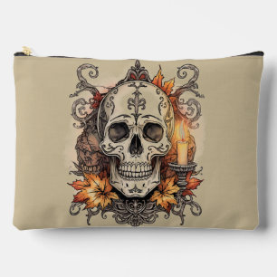 Halloween, Totenkopf-Muster, Kerzenlicht Calavera, Zubehörtasche