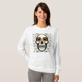Halloween-Totenkopf-Muster T-Shirt