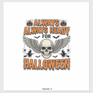 Halloween-Totenkopf-Shirt Vintage-Gravur Grusel-Sp Aufkleber