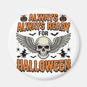 Halloween-Totenkopf-Shirt Vintage-Gravur Grusel-Sp Magnet