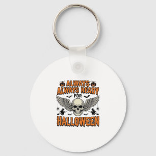 Halloween-Totenkopf-Shirt Vintage-Gravur Grusel-Sp Schlüsselanhänger