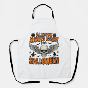 Halloween-Totenkopf-Shirt Vintage-Gravur Grusel-Sp Schürze