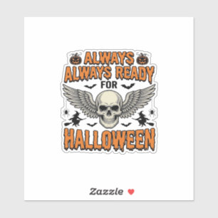 Halloween-Totenkopf-Shirt Vintage-Gravur Gruselige Aufkleber
