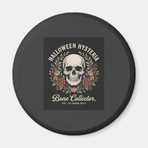 Halloween-Totenschädel-Blumenknochen-Sammler-Desig Magnet