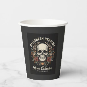 Halloween-Totenschädel-Blumenknochen-Sammler-Desig Pappbecher