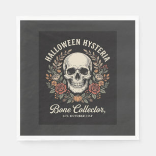 Halloween-Totenschädel-Blumenknochen-Sammler-Desig Serviette