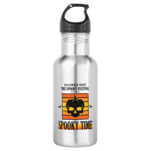 Halloween-Totenschädel Gruselig Lustig Vintage-Zit Edelstahlflasche
