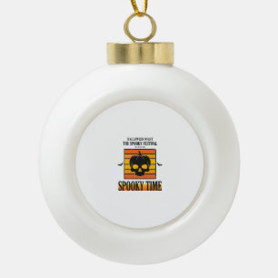 Halloween-Totenschädel Gruselig Lustig Vintage-Zit Keramik Kugel-Ornament