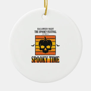 Halloween-Totenschädel Gruselig Lustig Vintage-Zit Keramik Ornament