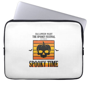 Halloween-Totenschädel Gruselig Lustig Vintage-Zit Laptopschutzhülle