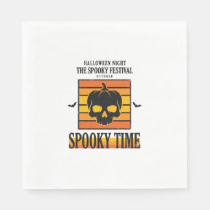 Halloween-Totenschädel Gruselig Lustig Vintage-Zit Serviette