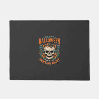 Halloween-Totenschädel-Kürbis-Jagd-Nacht-Design_1 Fußmatte