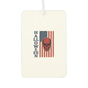 Halloween-Totenschädel-Patriotisches Vintage-Gruse Autolufterfrischer
