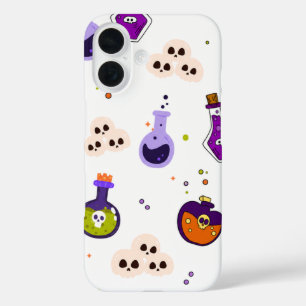 Halloween-Totenschädel-Trankflaschen-Handyhülle iPhone 16 Hülle