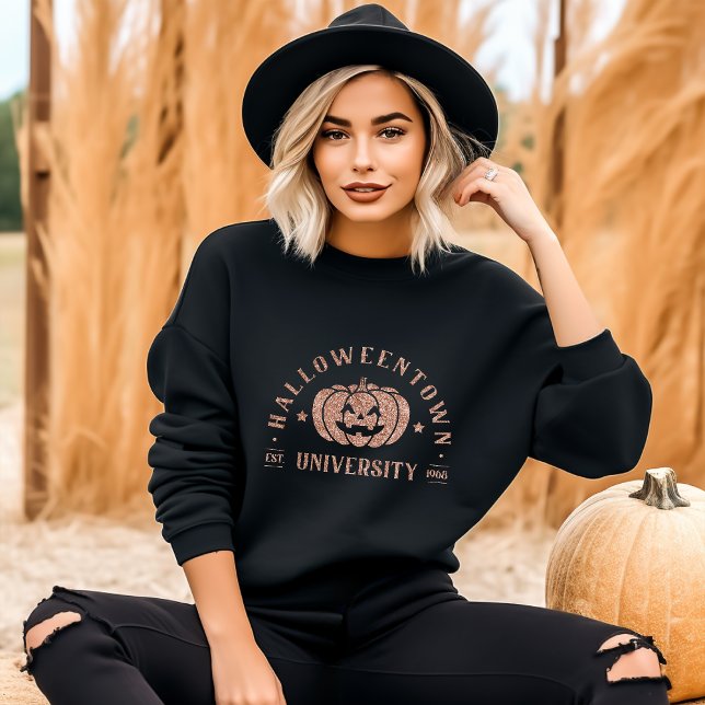 Halloween Tower University Uni Gold Glitzer Sweatshirt (Von Creator hochgeladen)