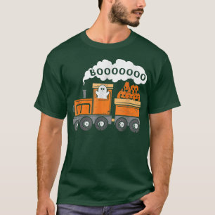 Halloween Train Boo Funny Ghost Pumpkin Toddler Ki T-Shirt