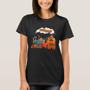 Halloween Train Boo Funny Ghost Pumpkin Toddler Ki T-Shirt