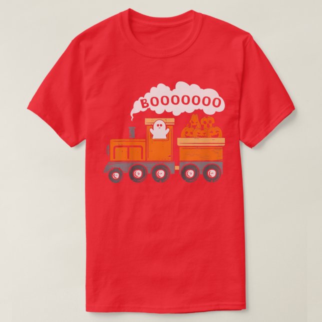 Halloween Train Boo Funny Ghost Pumpkin ToddlerBoy T-Shirt (Design vorne)