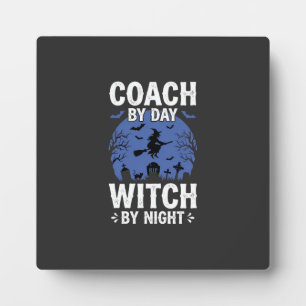 Halloween-Trainer bei Tag Hexe bei Nacht-Design Fotoplatte