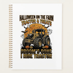 Halloween-Traktor-Shirt Lustiges Farm-Hexen-Fahren Planer