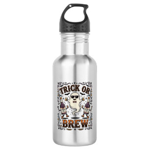 Halloween-Trank Trick oder Brauen Vintage Graviert Edelstahlflasche