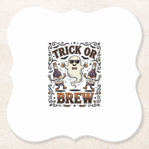 Halloween-Trank Trick oder Brauen Vintage Graviert Untersetzer