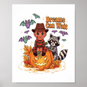 halloween Träume können warten Horror Monster Poster