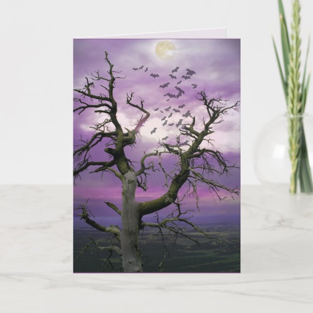 Halloween Tree Karte (Vorderseite)