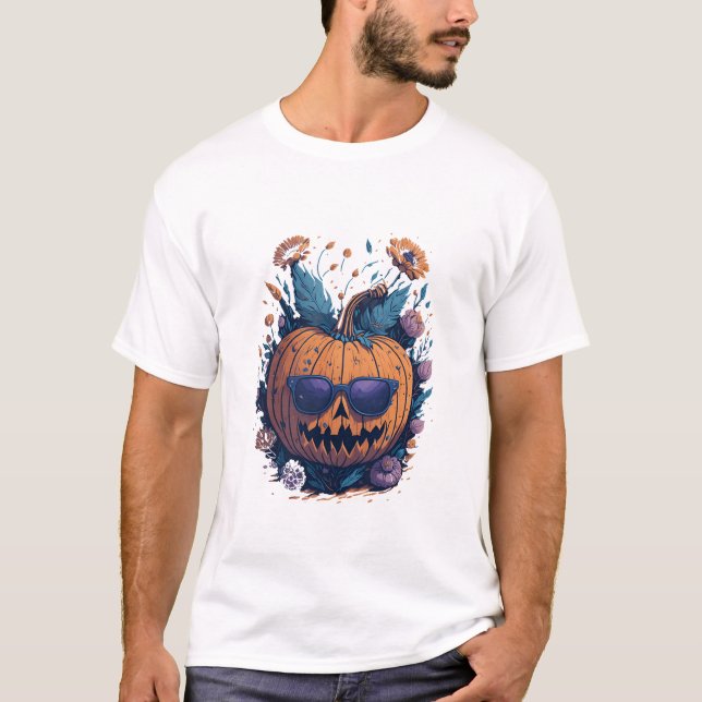 Halloween Trendy böse Pumpkin T-Shirt (Vorderseite)