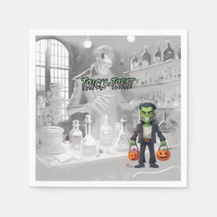 Halloween Trick der Leckerei Frankenstein Serviette
